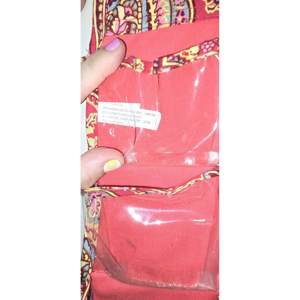 Pink Paisley Hanging Jewelry Makeup Organizer Hanger Double-Sided‎ Door/closet